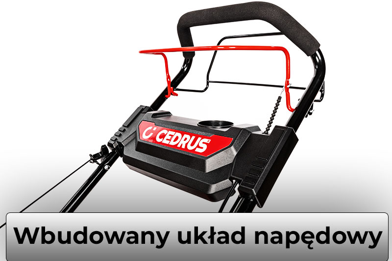 Wbudowany układ napędowy w kosiarce Cedrus CEDKS53S-H AL